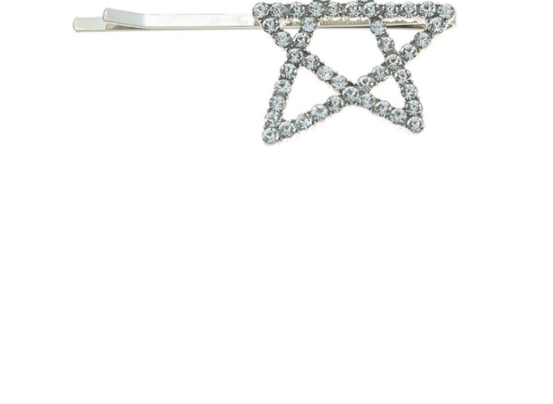 Fashion Starfish Gold Alloy Geometry Diamond Hair Clip,Hairpins