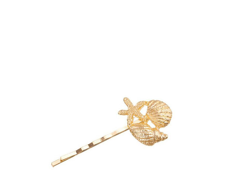 Fashion Heart-shaped Gold Alloy Geometry Diamond Hair Clip,Hairpins