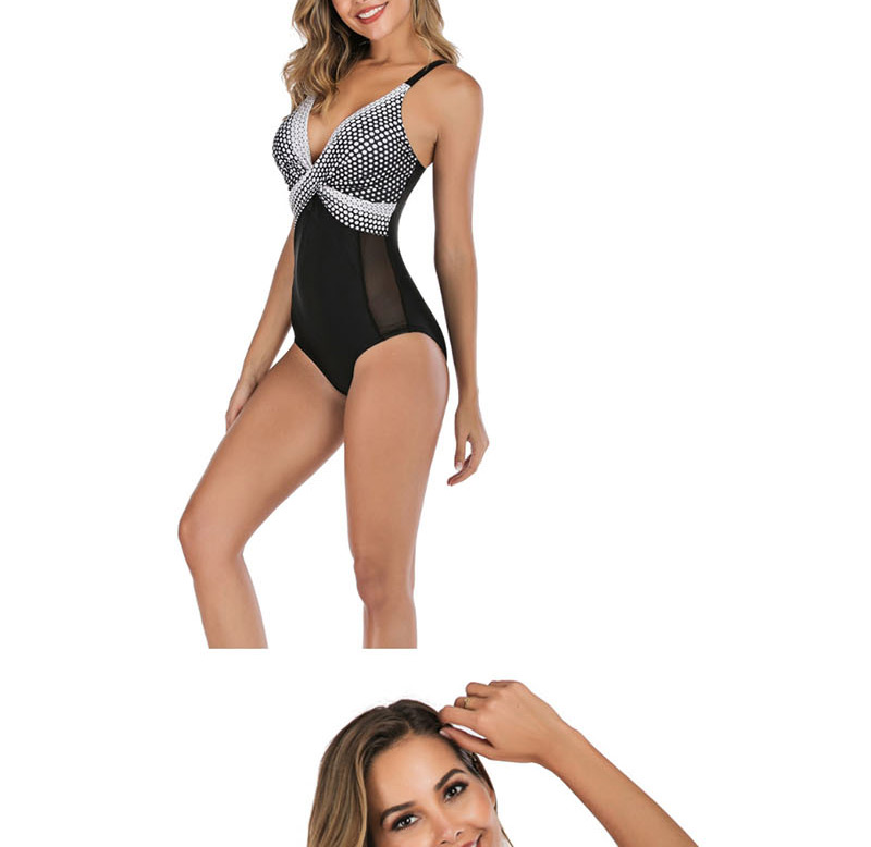 Fashion Black One-piece Swimsuit,One Pieces
