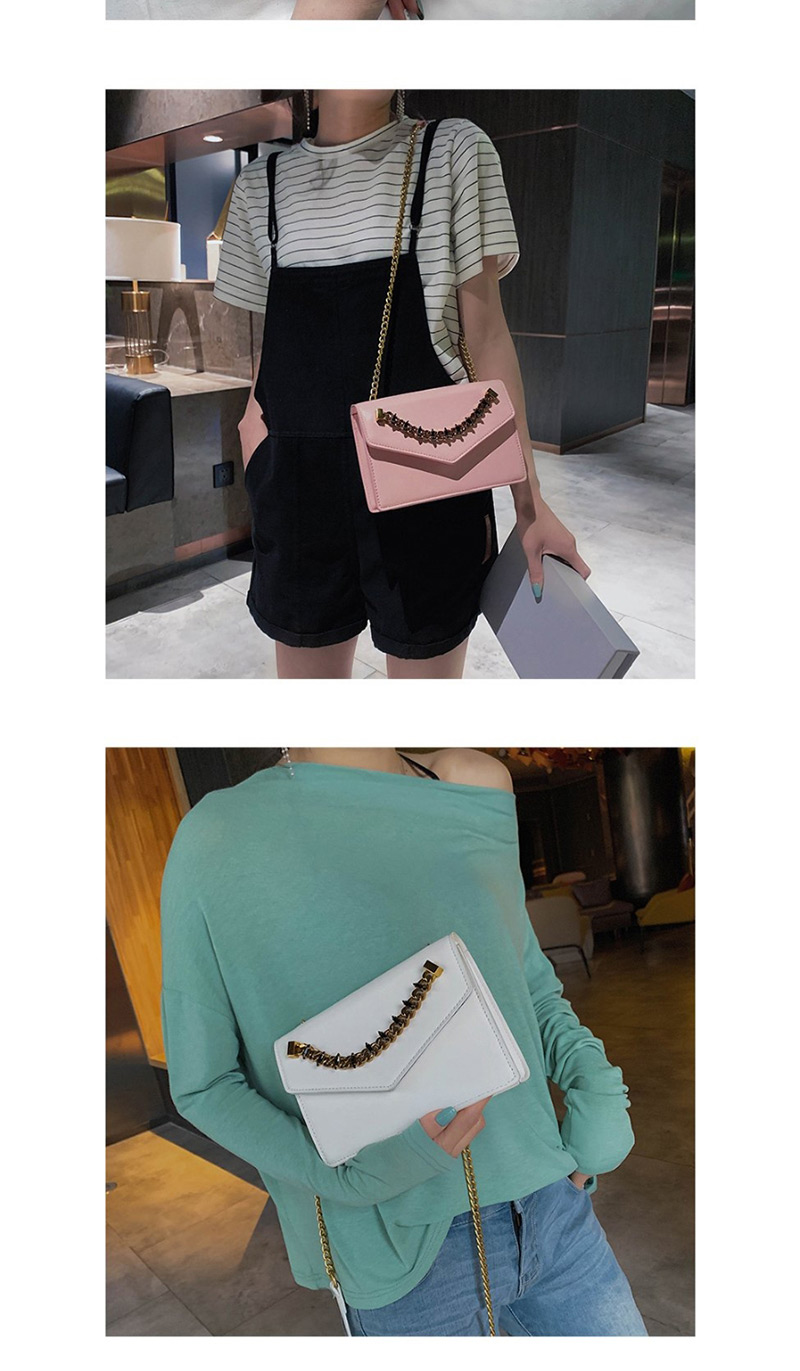 Fashion Beige Pu Alloy Envelope Shoulder Bag,Messenger bags