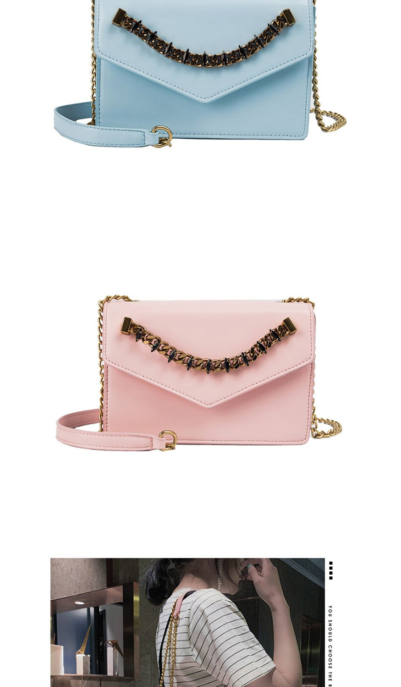 Fashion Pink Pu Alloy Envelope Shoulder Bag,Messenger bags