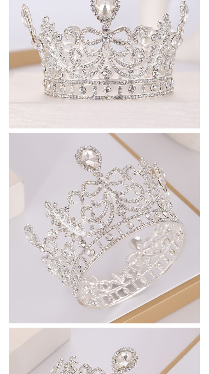 Fashion Silver Crystal Crown Full Circle Alloy Headband,Head Band
