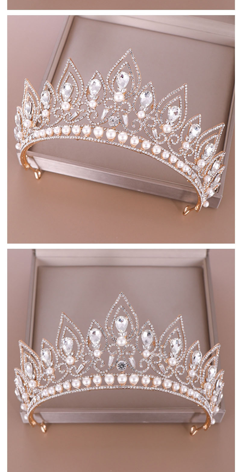 Fashion Silver Pearl Crown Crystal Headband,Head Band