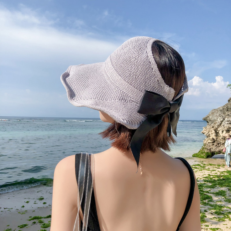Fashion Gray Bow Top Hat,Sun Hats