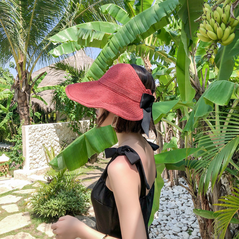 Fashion Black Bow Top Hat,Sun Hats