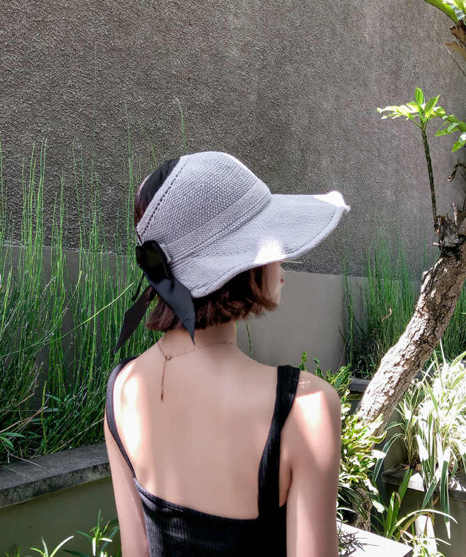 Fashion Black Bow Top Hat,Sun Hats