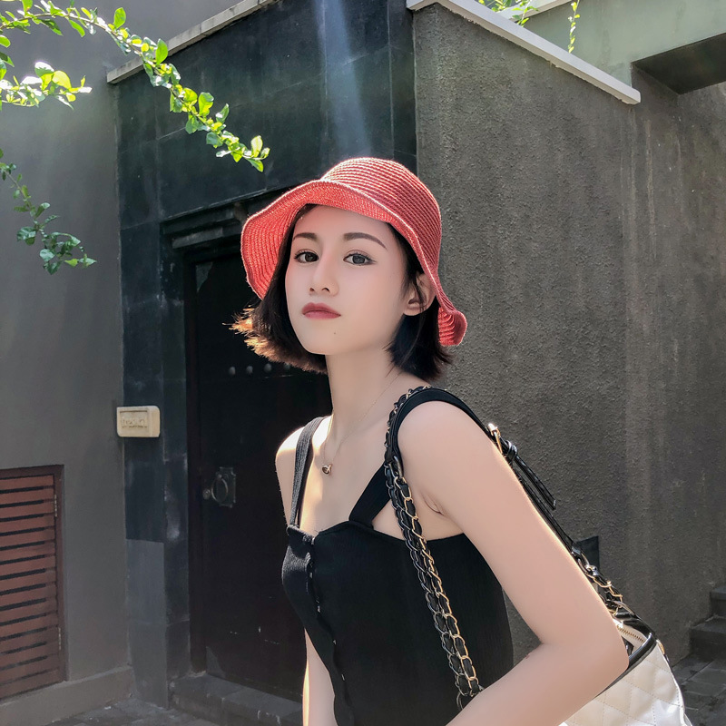 Fashion Red Mesh Fisherman Hat,Sun Hats