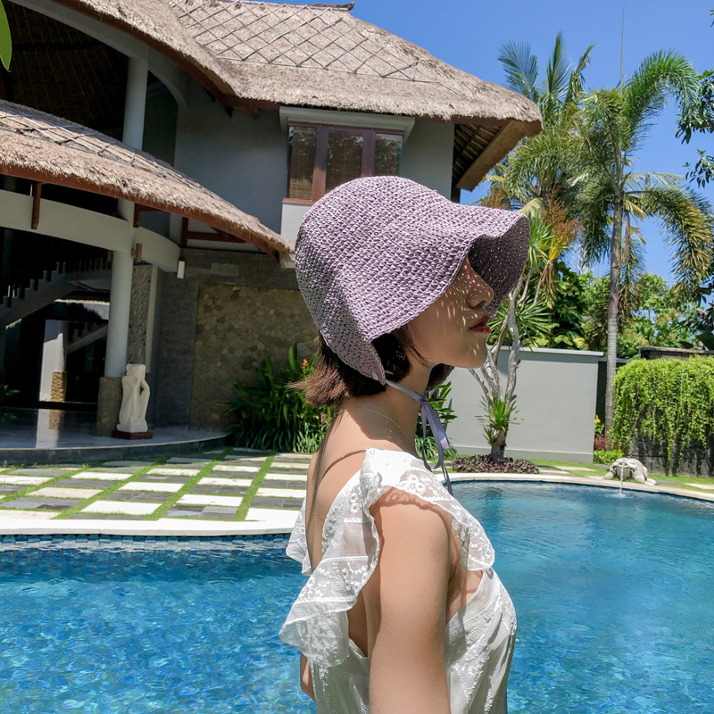 Fashion Creamy-white Foldable Sun Hat,Sun Hats