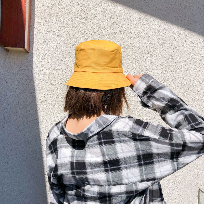 Fashion Yellow Black Double-sided Sun Hat,Sun Hats