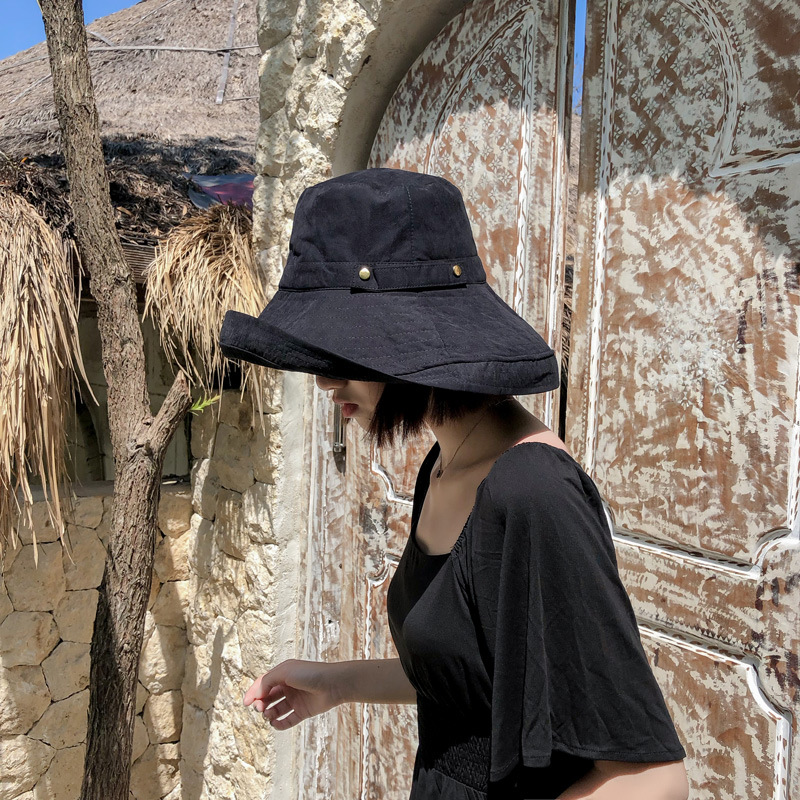 Fashion Black Rivet Visor,Sun Hats