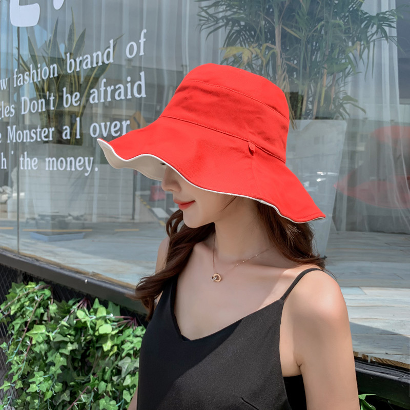 Fashion Black Beige Double-sided Hat Sun Hat,Sun Hats
