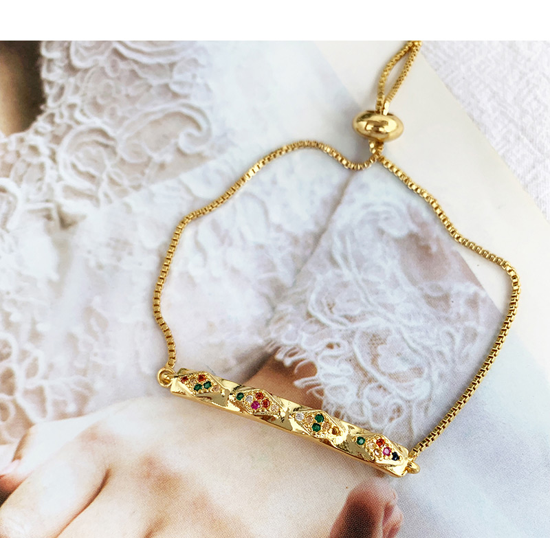 Fashion Gold Copper Inlay Zircon Love Bracelet,Bracelets