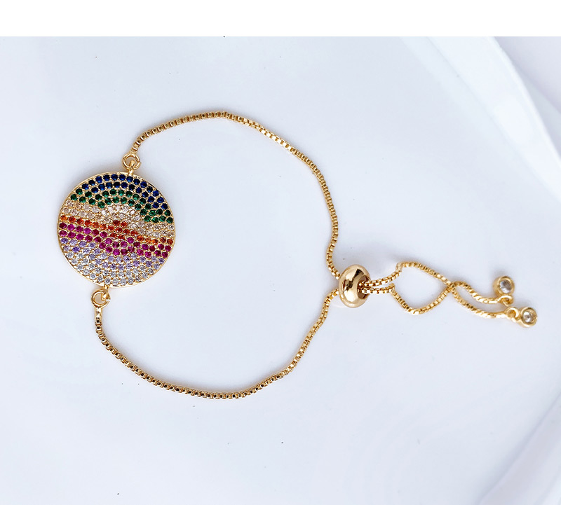 Fashion Gold Copper Inlaid Zircon Curved Bracelet,Bracelets