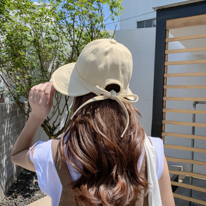Fashion Beige Bow Cap,Sun Hats