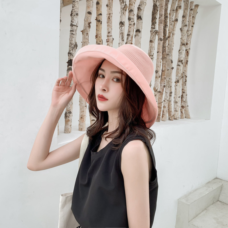 Fashion Pink Foldable Big Hat Sun Hat,Sun Hats
