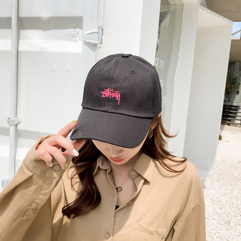 Fashion Black Red Embroidered Letter Baseball Cap,Sun Hats