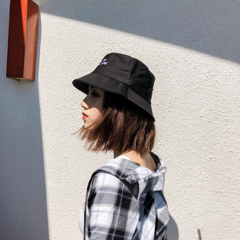 Fashion We Black Double-sided Basin Cap,Sun Hats