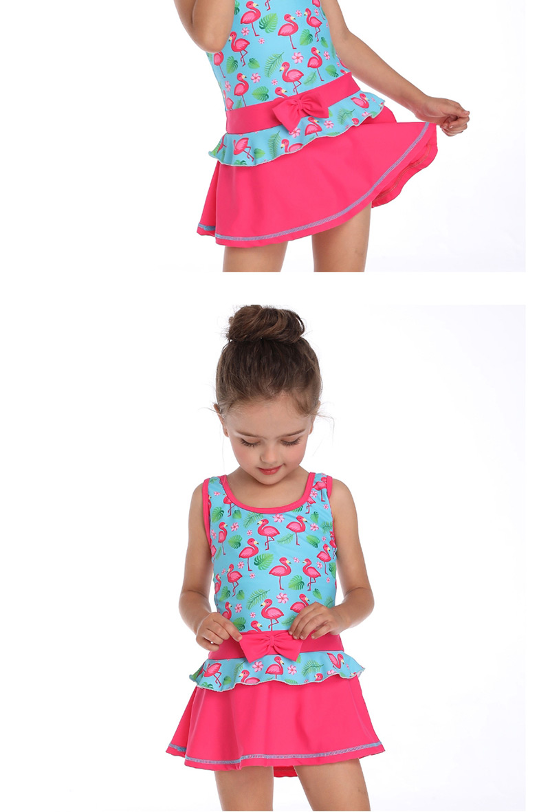 Fashion Blue Flamingo Skirt Children