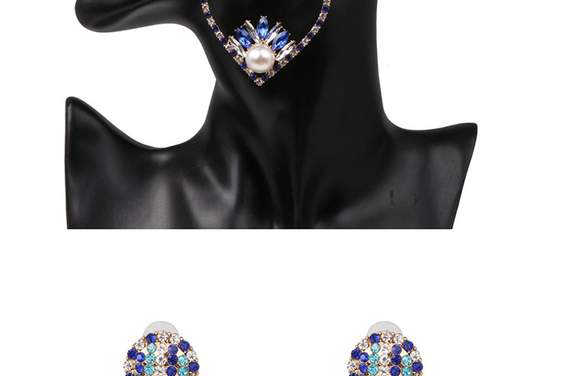 Fashion Blue Love Diamond Stud Earrings,Drop Earrings