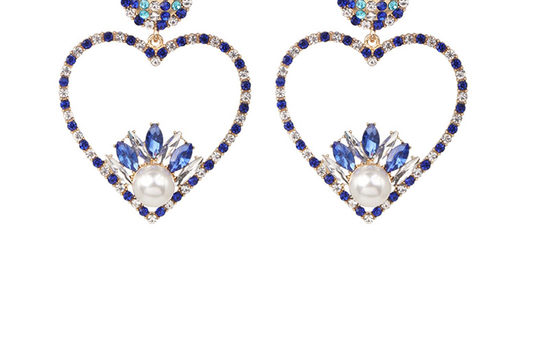 Fashion Blue Love Diamond Stud Earrings,Drop Earrings
