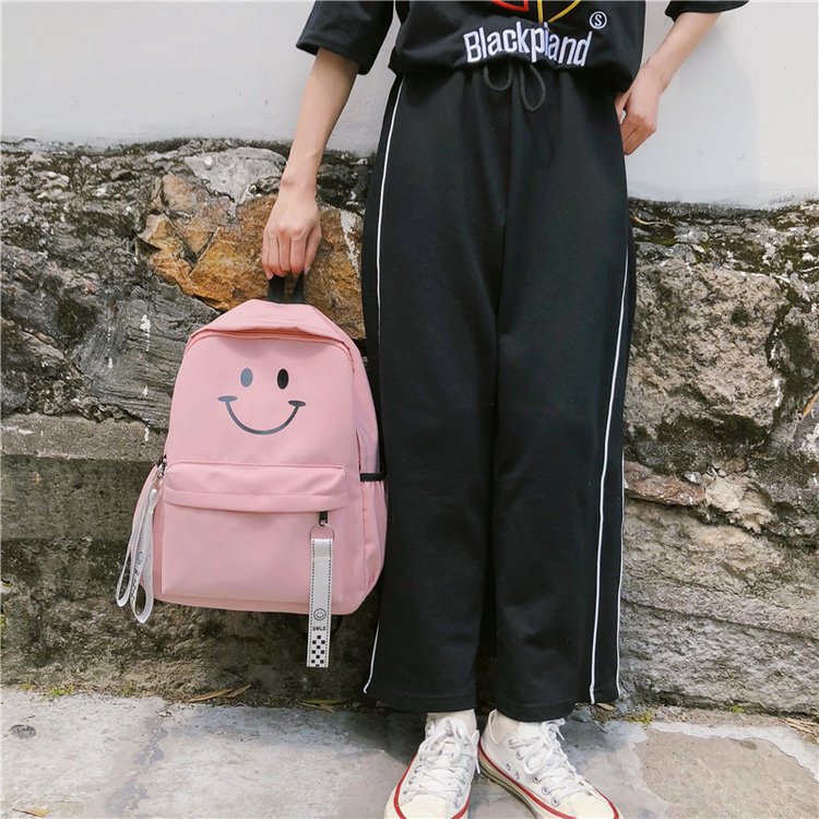 Fashion Yellow Cartoon Smiling Backpack,Backpack