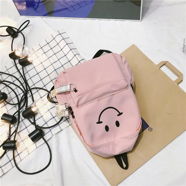 Fashion Pink Cartoon Smiling Backpack,Backpack