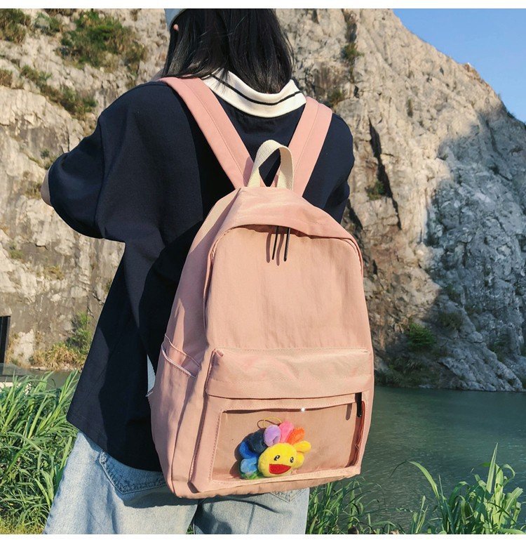 Fashion Pink Transparent Sun Flower Bag,Backpack