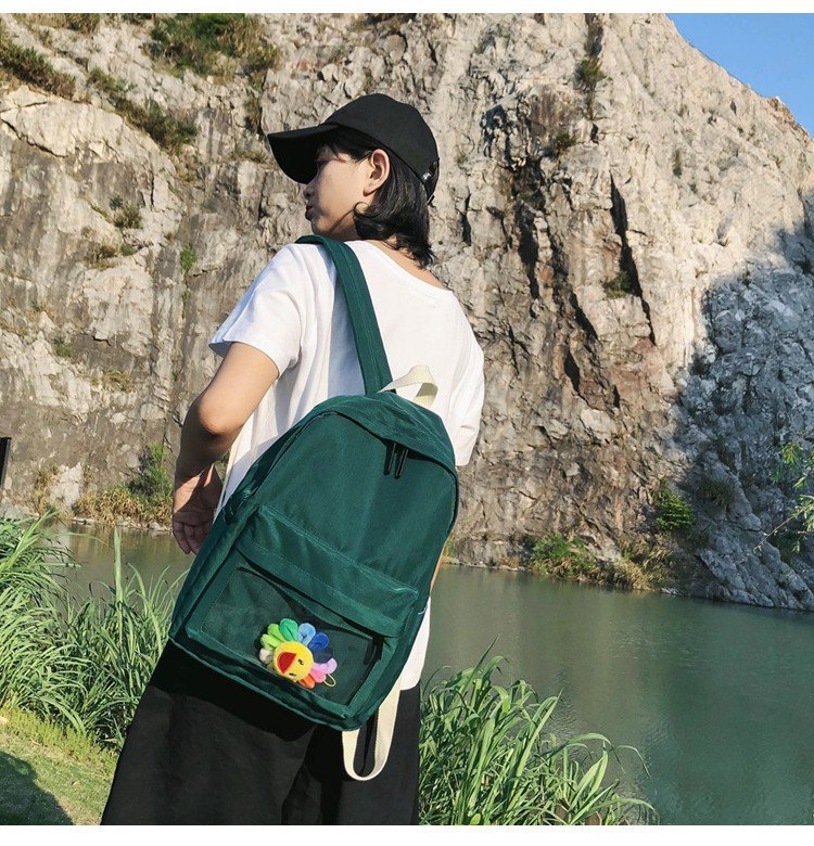 Fashion Green Transparent Sun Flower Bag,Backpack