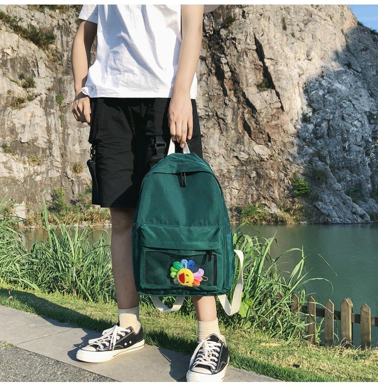 Fashion Black Transparent Sun Flower Bag,Backpack