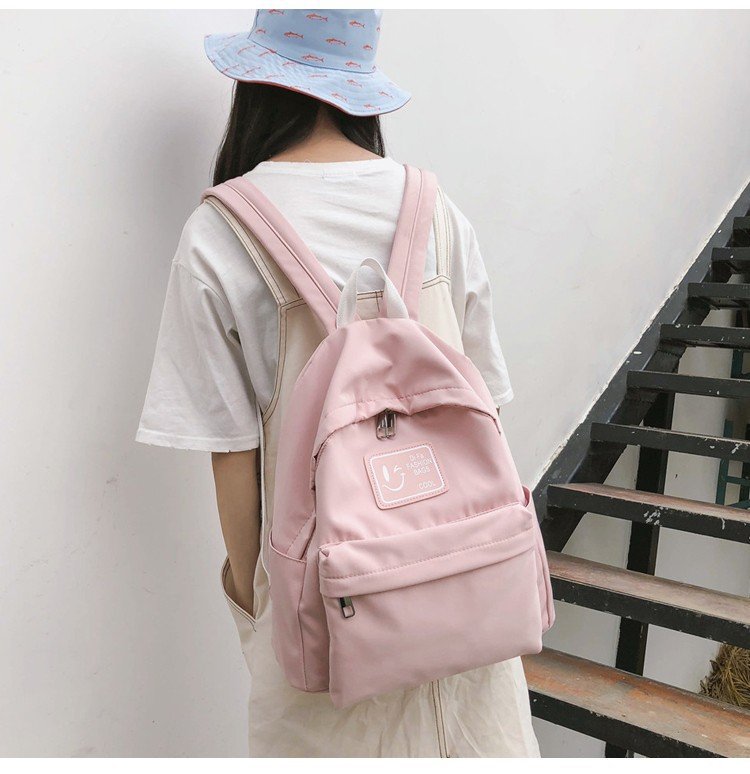Fashion Pink Solid Color Bag,Backpack