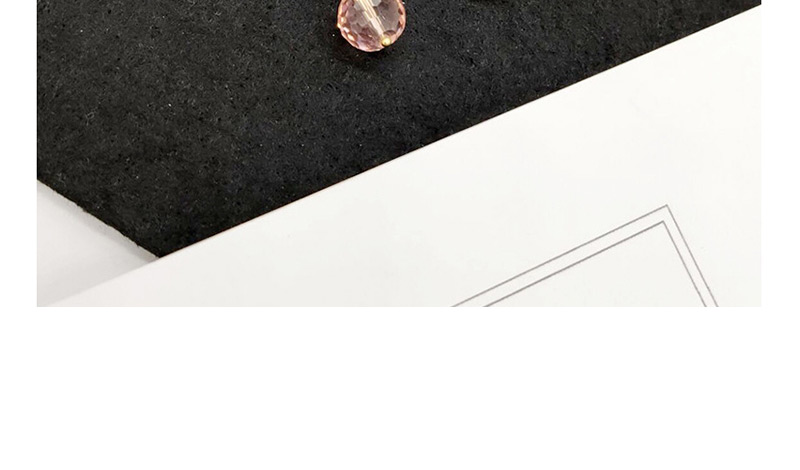 Fashion Pink Transparent Crystal Heart Earrings,Drop Earrings