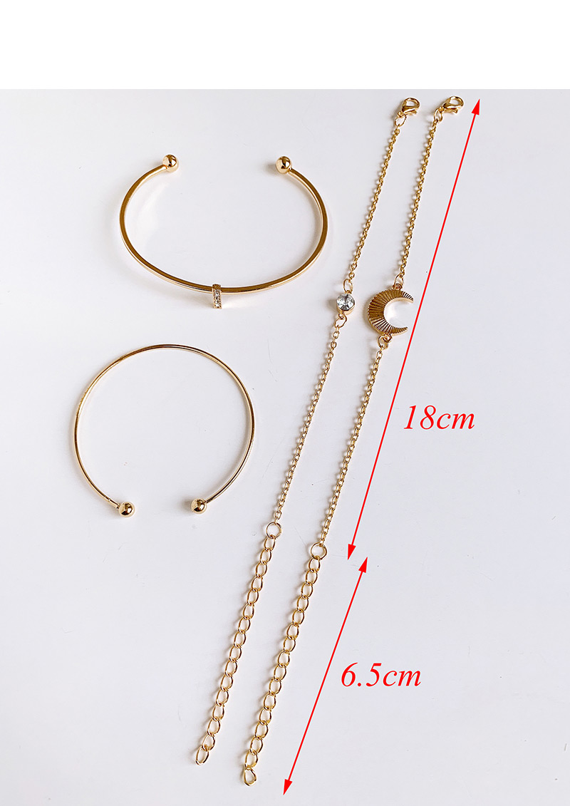 Fashion Gold Alloy Moon Bracelet Set,Bracelets Set