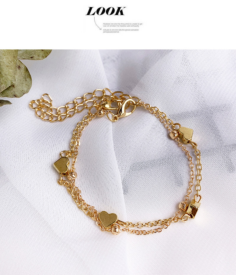 Fashion Rose Gold Alloy Wax Rope Earth Flower Bracelet Set,Bracelets Set