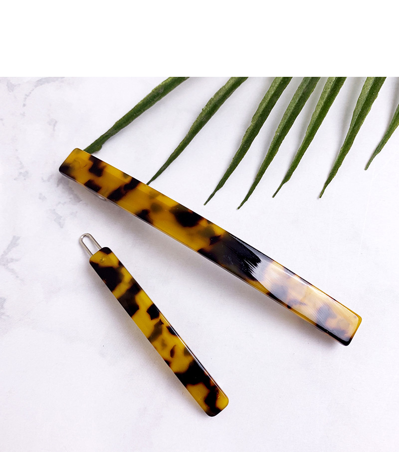 Fashion Yellow Alloy Resin Leopard Hair Clip Set,Hairpins