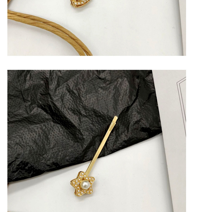 Fashion Gold Pearl-studded Hair Clip,Hairpins