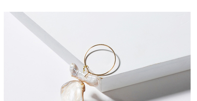 Fashion White Natural Stone Acetate Plate Asymmetric Earrings,Drop Earrings