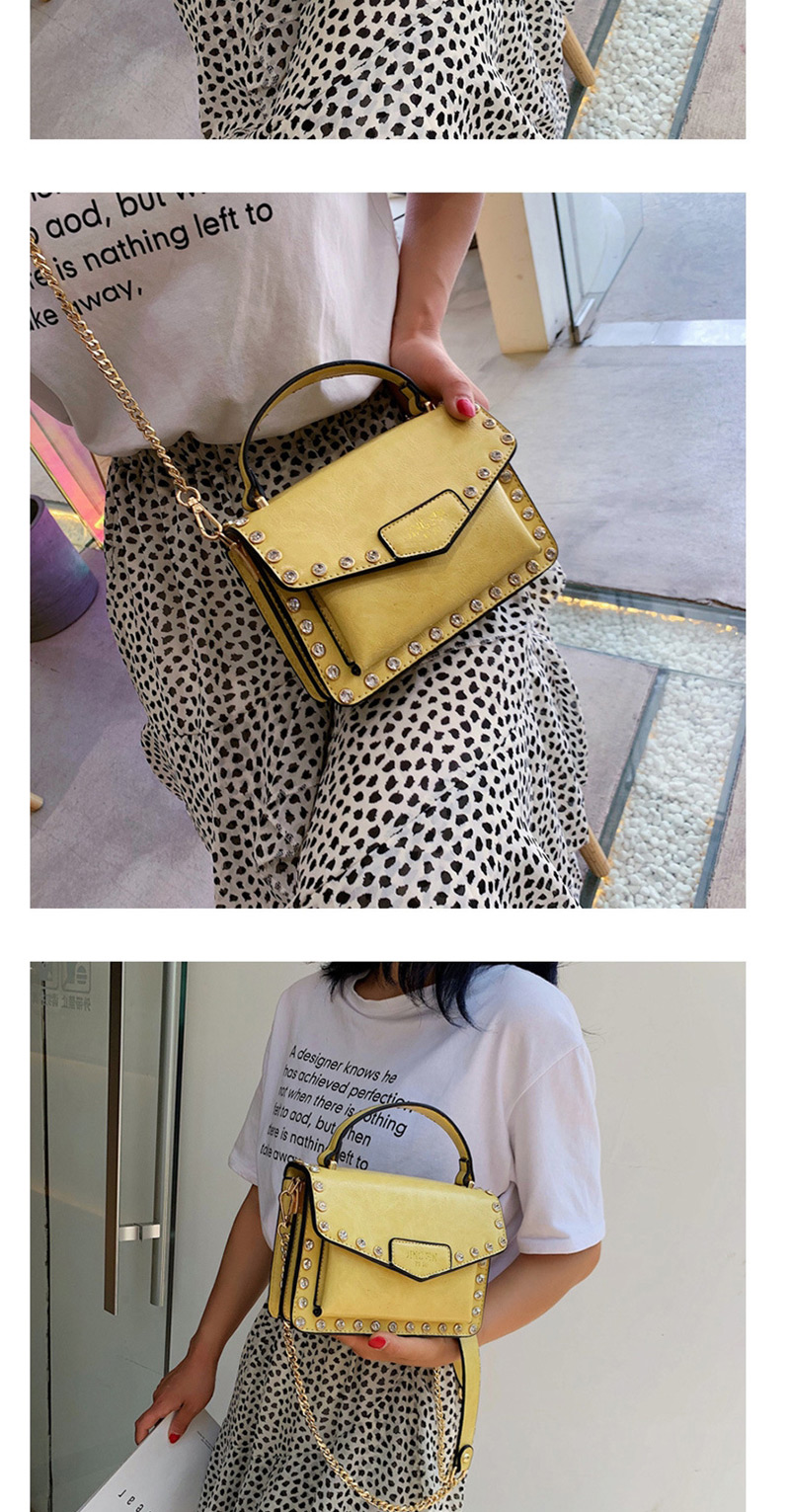 Fashion Black Diamond Studded Chain Shoulder Bag,Handbags