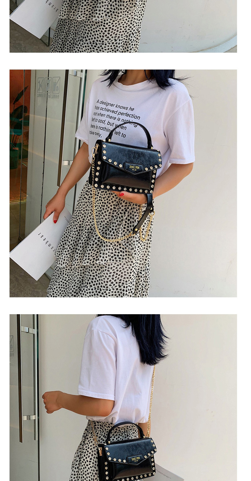 Fashion Black Diamond Studded Chain Shoulder Bag,Handbags