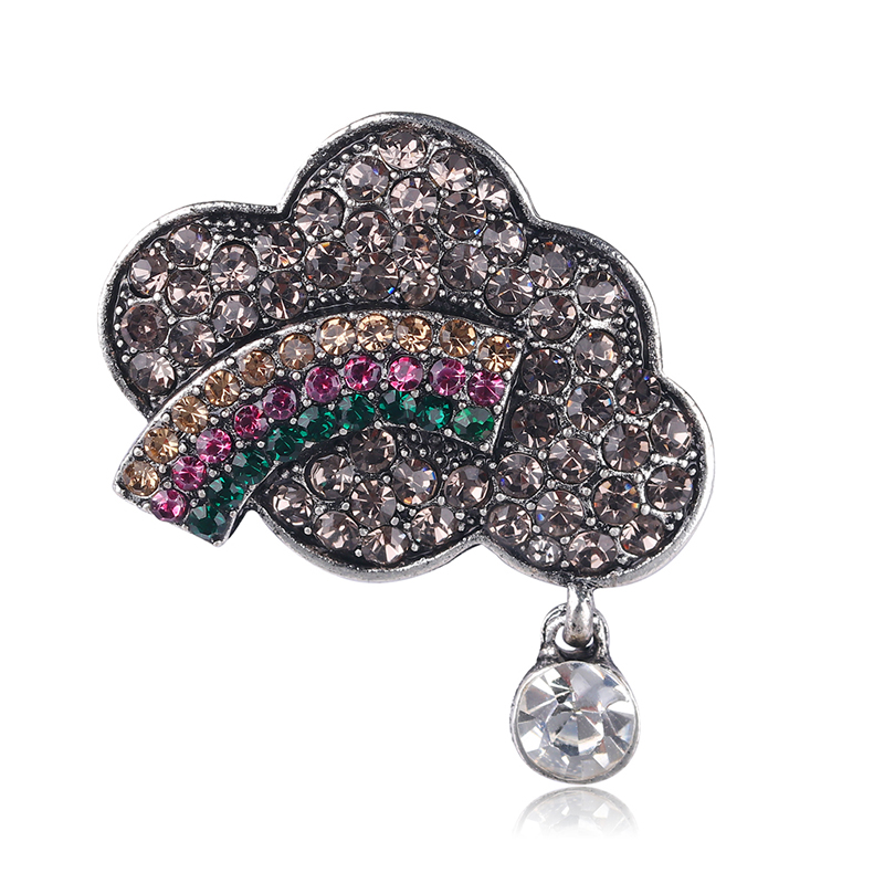 Fashion Rainbow Clouds Alloy Diamond Rainbow Brooch,Korean Brooches
