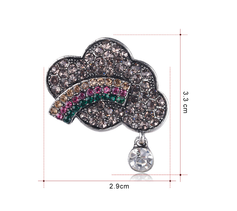 Fashion Rainbow Clouds Alloy Diamond Rainbow Brooch,Korean Brooches