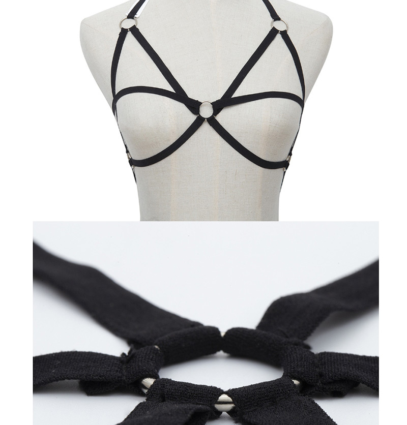Fashion Black Elastic Geometric Body Chain,Body Piercing Jewelry