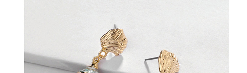 Fashion Gold Natural Gilt Edge Conch Alloy Earrings,Stud Earrings