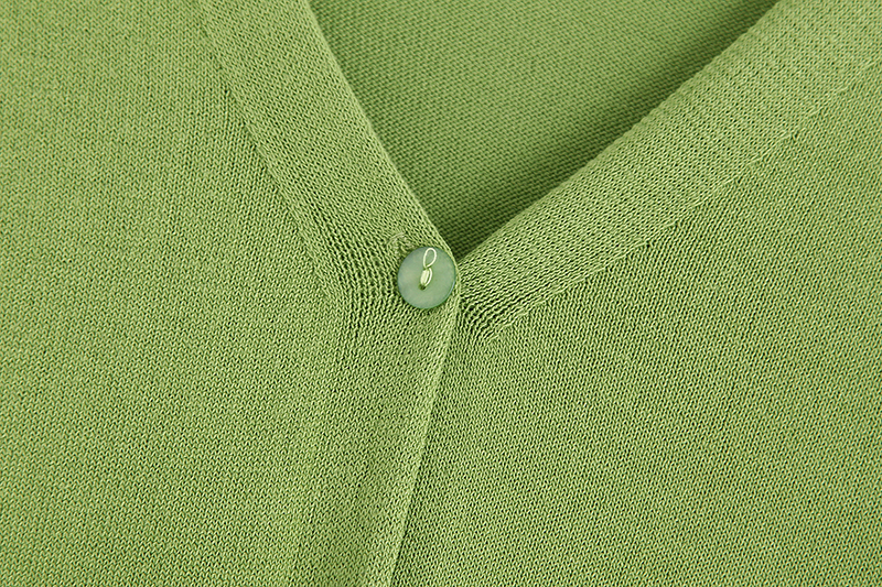 Fashion Green V-neck Sun Protection Clothing,Sunscreen Shirts