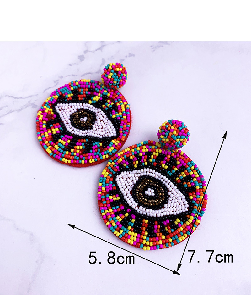Fashion Color Non-woven Rice Beads Eye Studs,Drop Earrings
