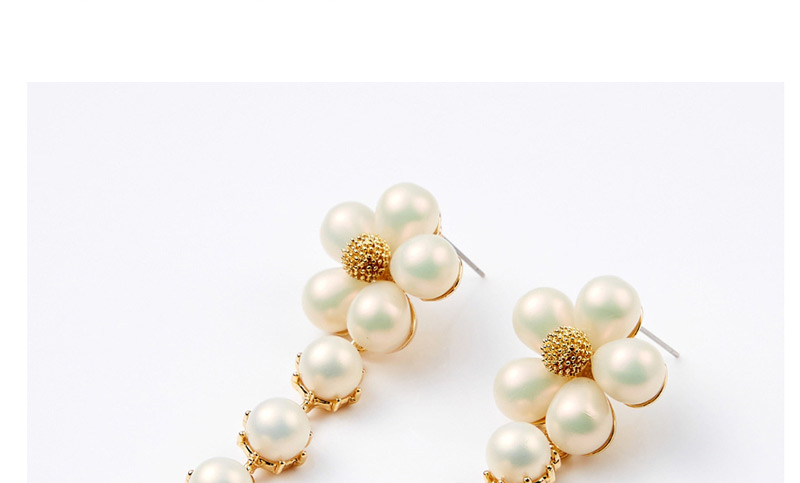 Fashion Flowers Imitation Pearl Flower Earrings,Drop Earrings