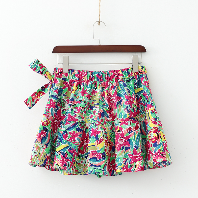 Fashion Color Printed Short Skirt,Shorts