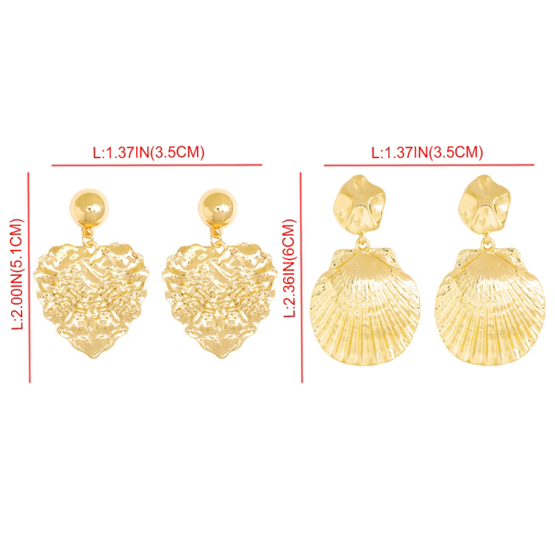 Fashion Golden Shell Alloy Love Shell Earrings,Drop Earrings