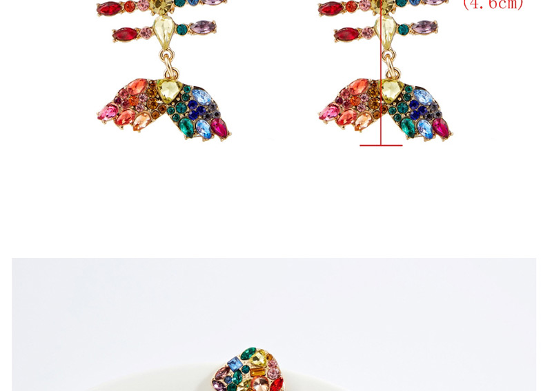 Fashion Color Full Fish Bone Earrings,Drop Earrings