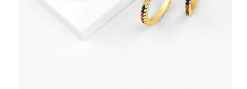 Fashion Gold Zircon Micro-encrusted Diamond Ring,Rings