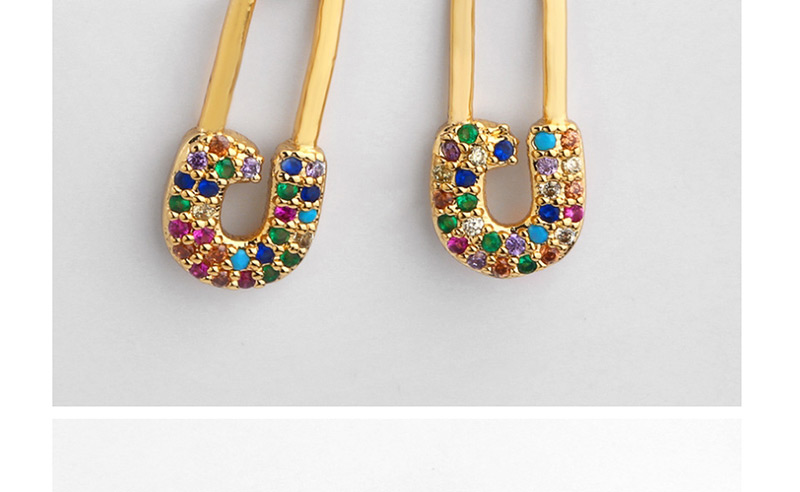 Fashion Golden Five-pointed Star Pin Earrings,Earrings